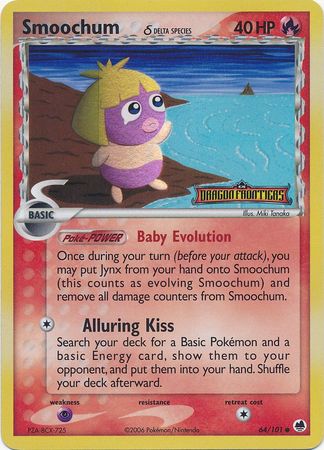 Smoochum (64/101) (Delta Species) (Stamped) [EX: Dragon Frontiers] - Comfy Hobbies