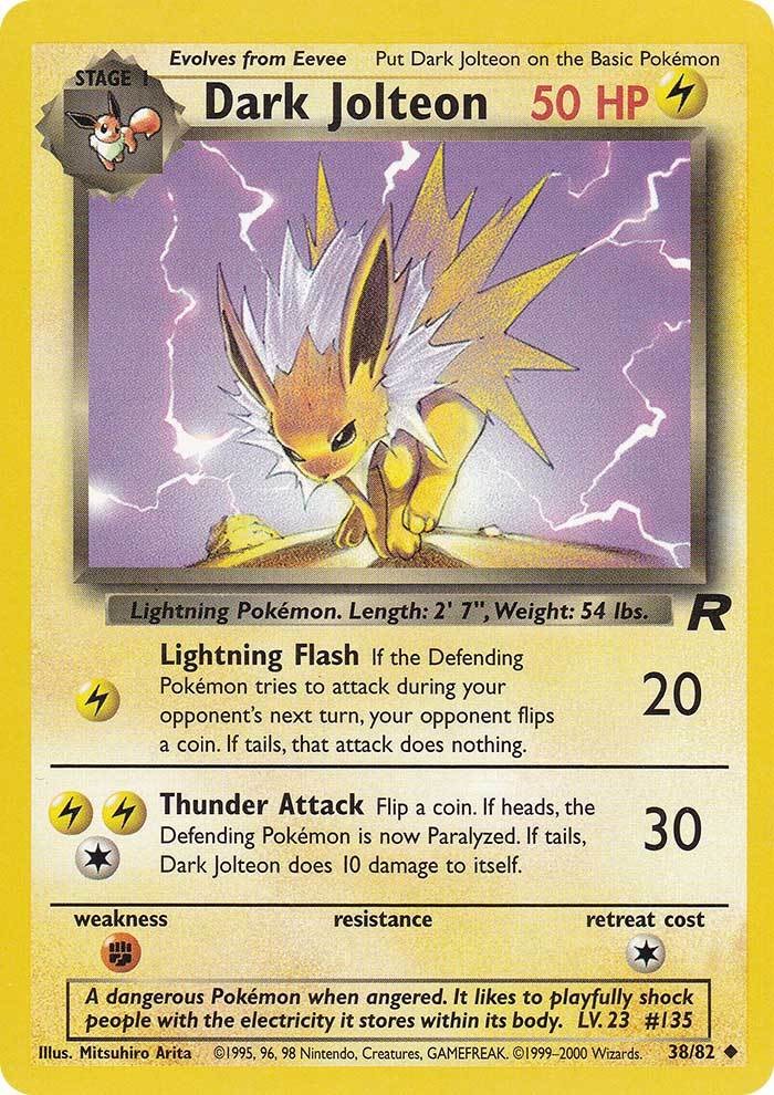 Dark Jolteon (38/82) [Team Rocket Unlimited] - Comfy Hobbies