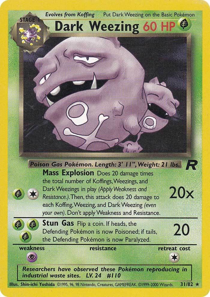 Dark Weezing (31/82) [Team Rocket Unlimited] - Comfy Hobbies