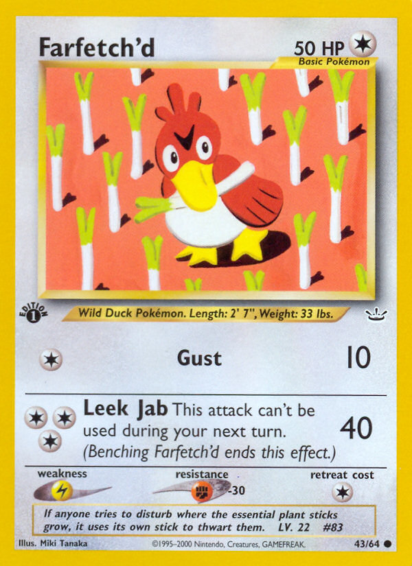 Farfetch'd (43/64) [Neo Revelation 1st Edition] - Comfy Hobbies