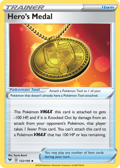 Hero's Medal (152/185) [Sword & Shield: Vivid Voltage] - Comfy Hobbies