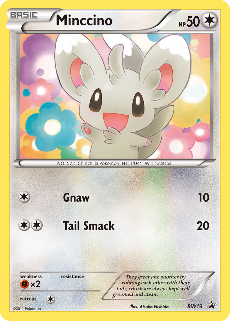 Minccino (BW13) (Cracked Ice Holo) [Black & White: Black Star Promos] - Comfy Hobbies