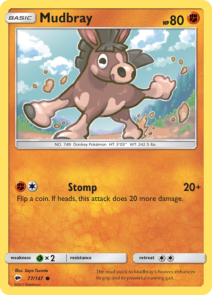 Mudbray (77/147) [Sun & Moon: Burning Shadows] - Comfy Hobbies