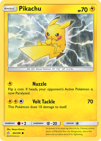 Pikachu (66/236) [Sun & Moon: Cosmic Eclipse] - Comfy Hobbies