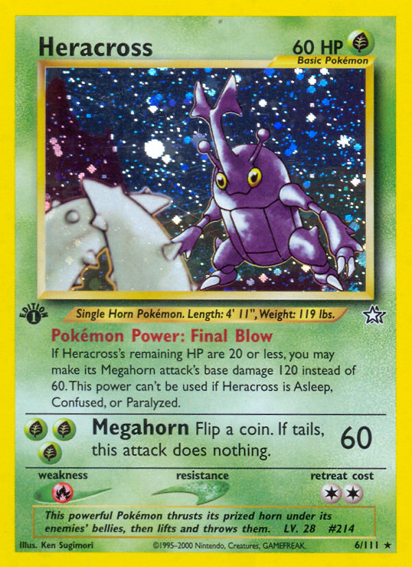Heracross (6/111) [Neo Genesis 1st Edition] - Comfy Hobbies