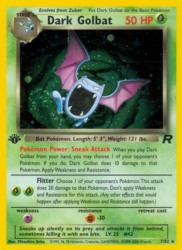 Dark Golbat (7/82) [Team Rocket 1st Edition] - Comfy Hobbies