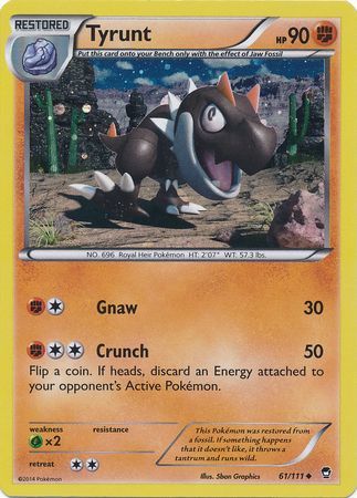 Tyrunt (61/111) (Cosmos Holo) [XY: Furious Fists] - Comfy Hobbies