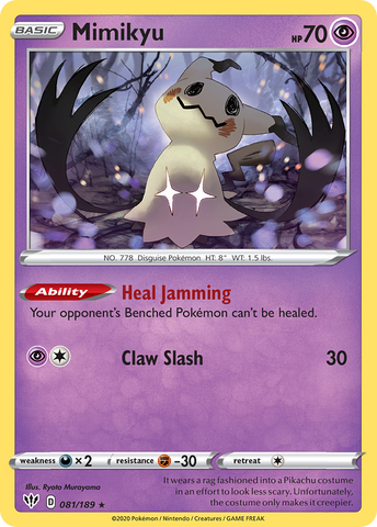 Mimikyu (081/189) [Sword & Shield: Darkness Ablaze] - Comfy Hobbies
