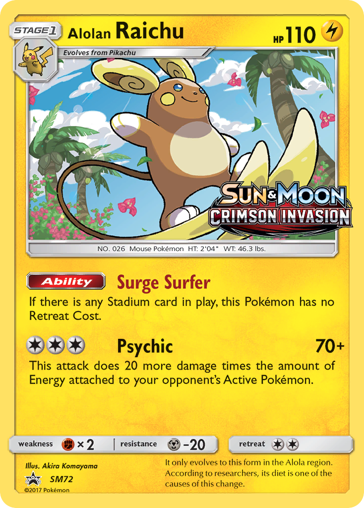 Alolan Raichu (SM72) (Prerelease Promo) [Sun & Moon: Black Star Promos] - Comfy Hobbies