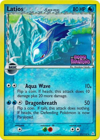 Latios (22/110) (Delta Species) (Stamped) [EX: Holon Phantoms] - Comfy Hobbies