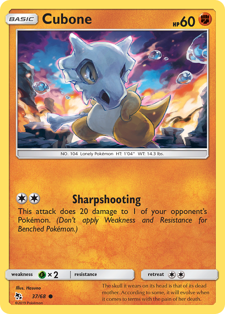 Cubone (37/68) [Sun & Moon: Hidden Fates] - Comfy Hobbies