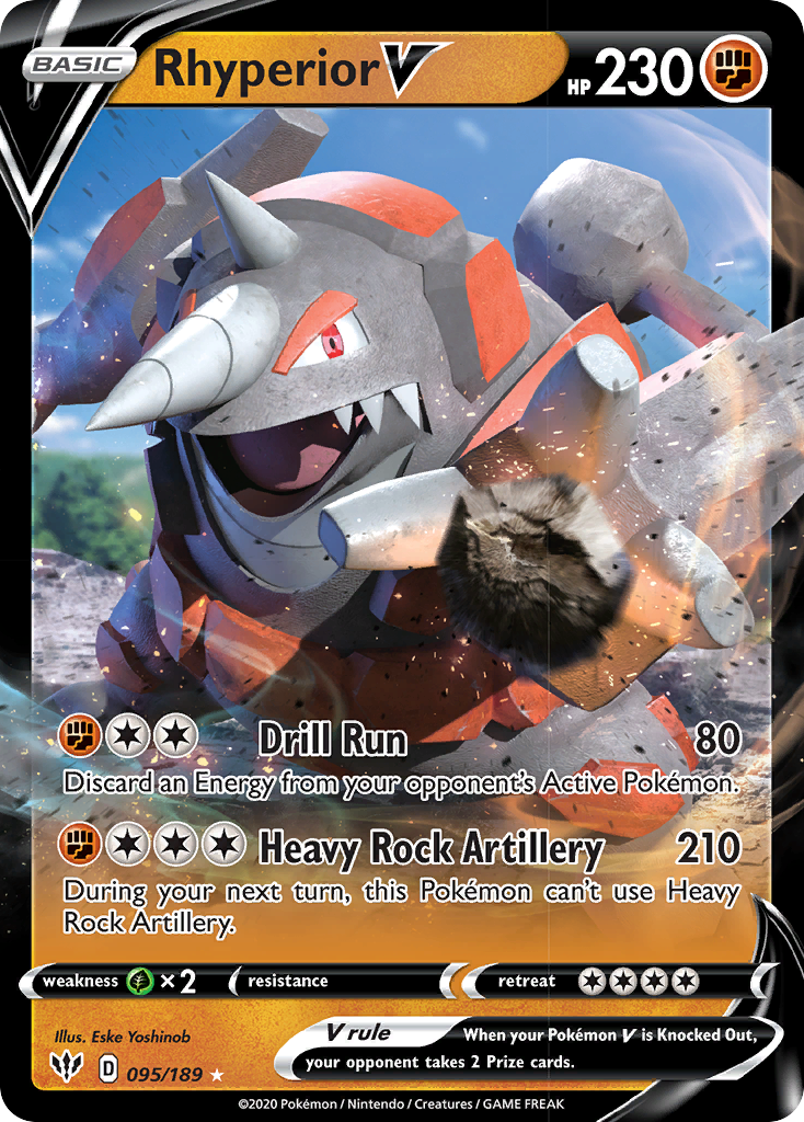 Rhyperior V (095/189) [Sword & Shield: Darkness Ablaze] - Comfy Hobbies