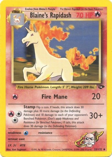 Blaine's Rapidash (33/132) [Gym Challenge Unlimited] - Comfy Hobbies