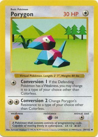 Porygon (39/102) [Base Set Shadowless Unlimited] - Comfy Hobbies