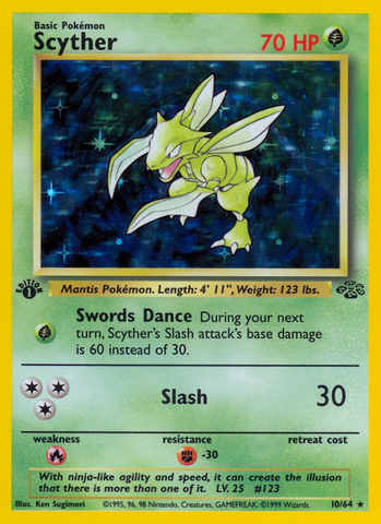 Scyther (10/64) [Jungle 1st Edition] - Comfy Hobbies