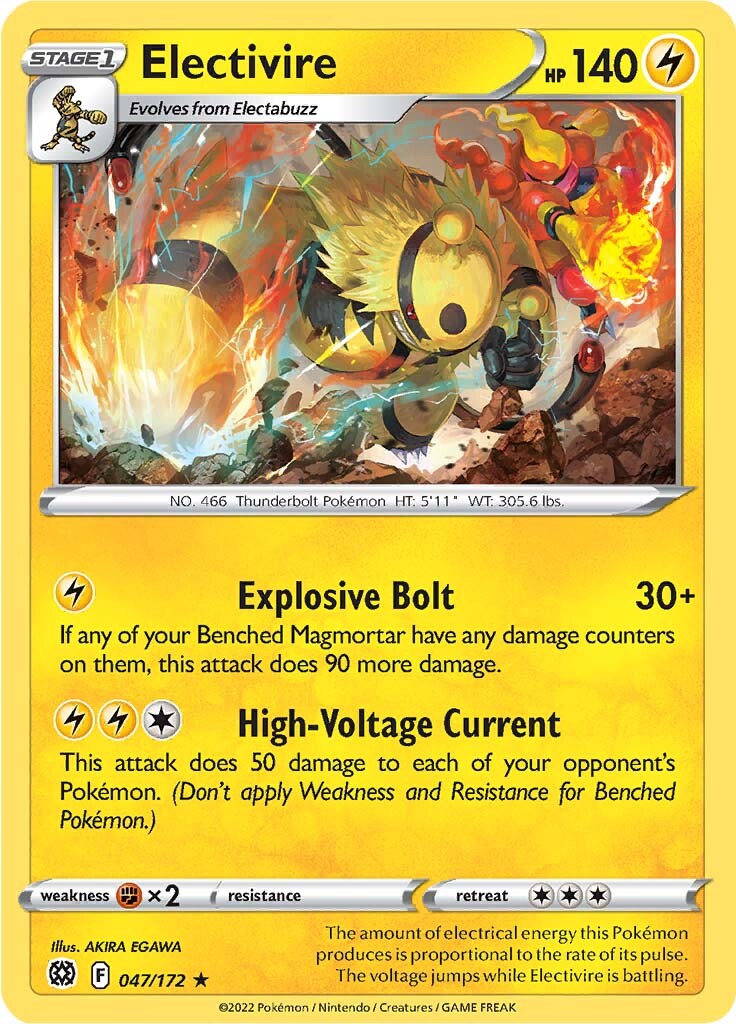 Electivire (047/172) [Sword & Shield: Brilliant Stars] - Comfy Hobbies