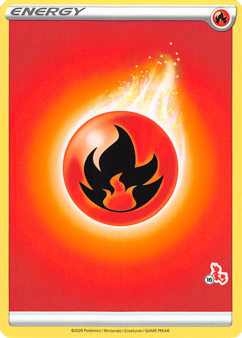 Fire Energy (Cinderace Stamp #16) [Battle Academy 2022] - Comfy Hobbies