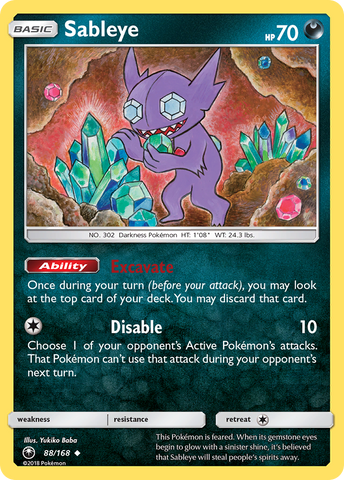 Sableye (88/168) [Sun & Moon: Celestial Storm] - Comfy Hobbies