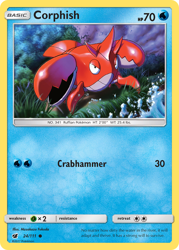 Corphish (24/111) [Sun & Moon: Crimson Invasion] - Comfy Hobbies