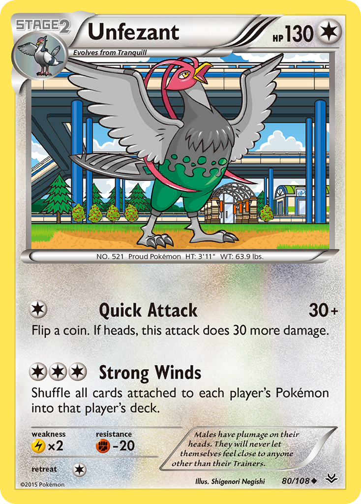 Unfezant (80/108) [XY: Roaring Skies] - Comfy Hobbies