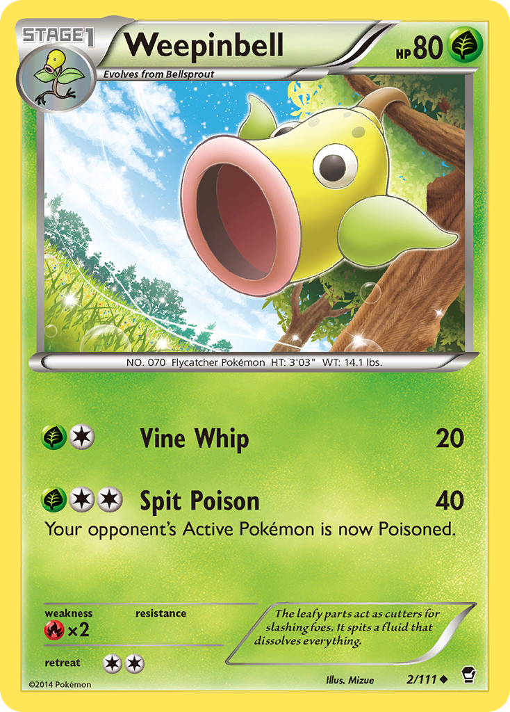 Weepinbell (2/111) [XY: Furious Fists] - Comfy Hobbies