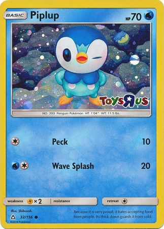 Piplup (32/156) (Toys R Us Promo) [Sun & Moon: Ultra Prism] - Comfy Hobbies