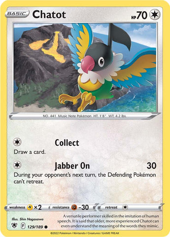 Chatot (129/189) [Sword & Shield: Astral Radiance] - Comfy Hobbies