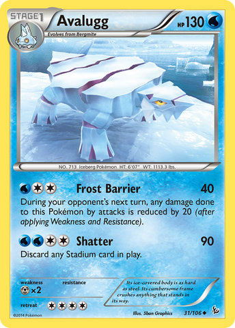 Avalugg (31/106) [XY: Flashfire] - Comfy Hobbies
