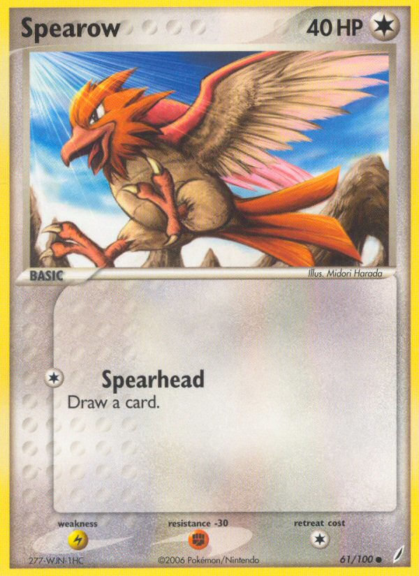 Spearow (61/100) [EX: Crystal Guardians] - Comfy Hobbies