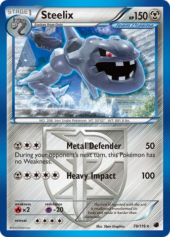 Steelix (79/116) [Black & White: Plasma Freeze] - Comfy Hobbies