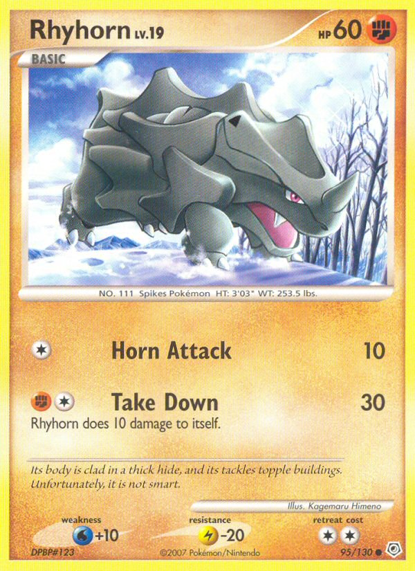 Rhyhorn (95/130) [Diamond & Pearl: Base Set] - Comfy Hobbies