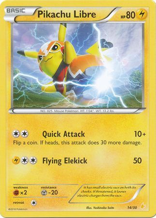 Pikachu Libre (14/30) [XY: Trainer Kit 3 - Pikachu Libre] - Comfy Hobbies