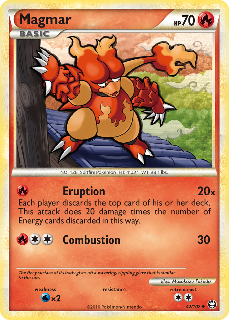 Magmar (42/102) [HeartGold & SoulSilver: Triumphant] - Comfy Hobbies