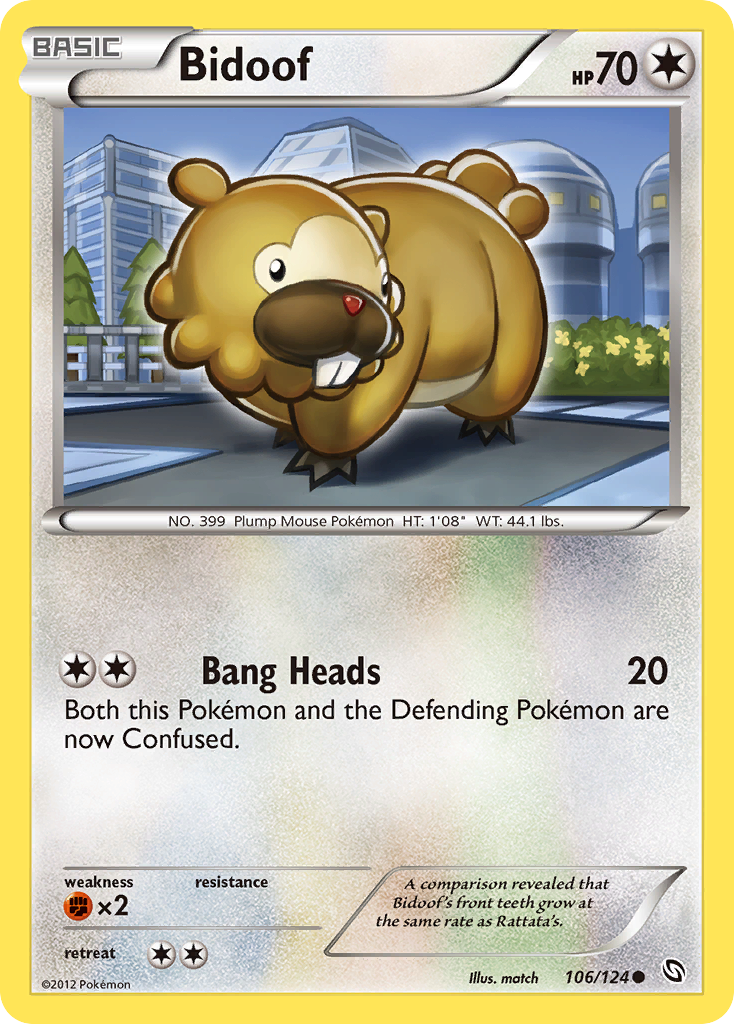 Bidoof (106/124) [Black & White: Dragons Exalted] - Comfy Hobbies