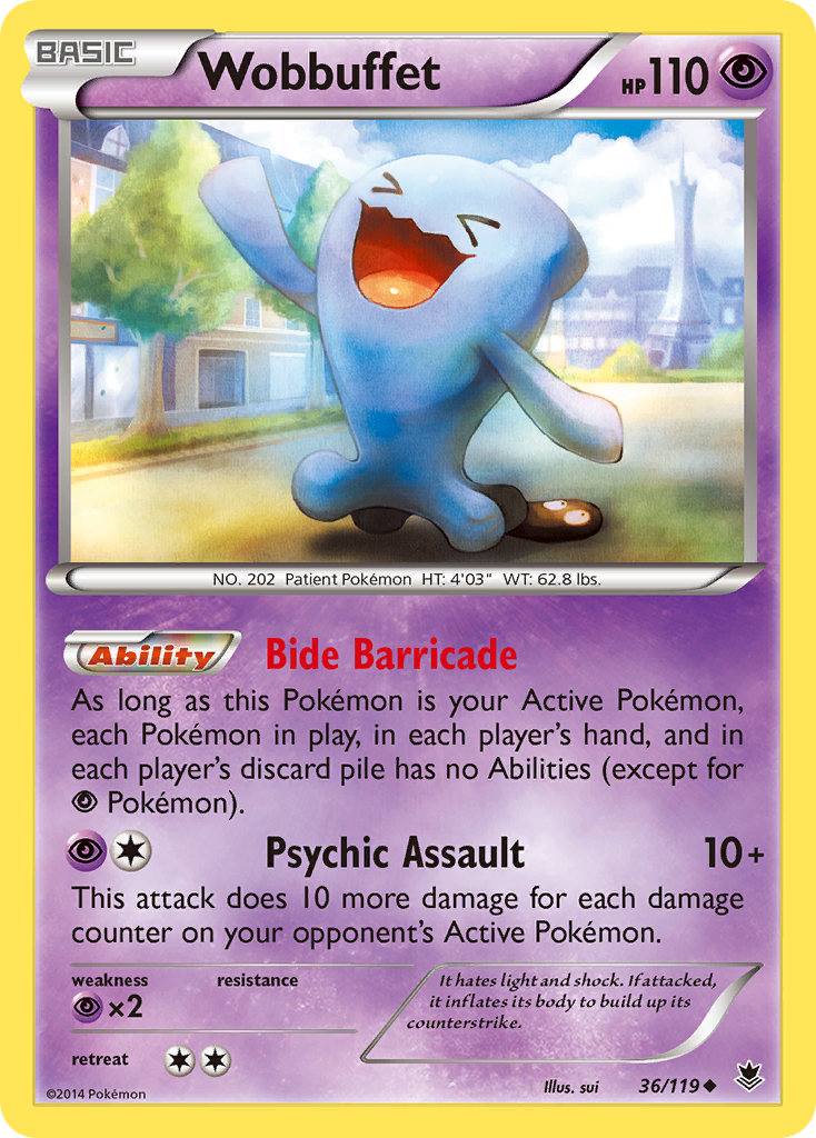 Wobbuffet (36/119) [XY: Phantom Forces] - Comfy Hobbies