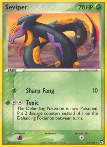Seviper (23/108) [EX: Power Keepers] - Comfy Hobbies