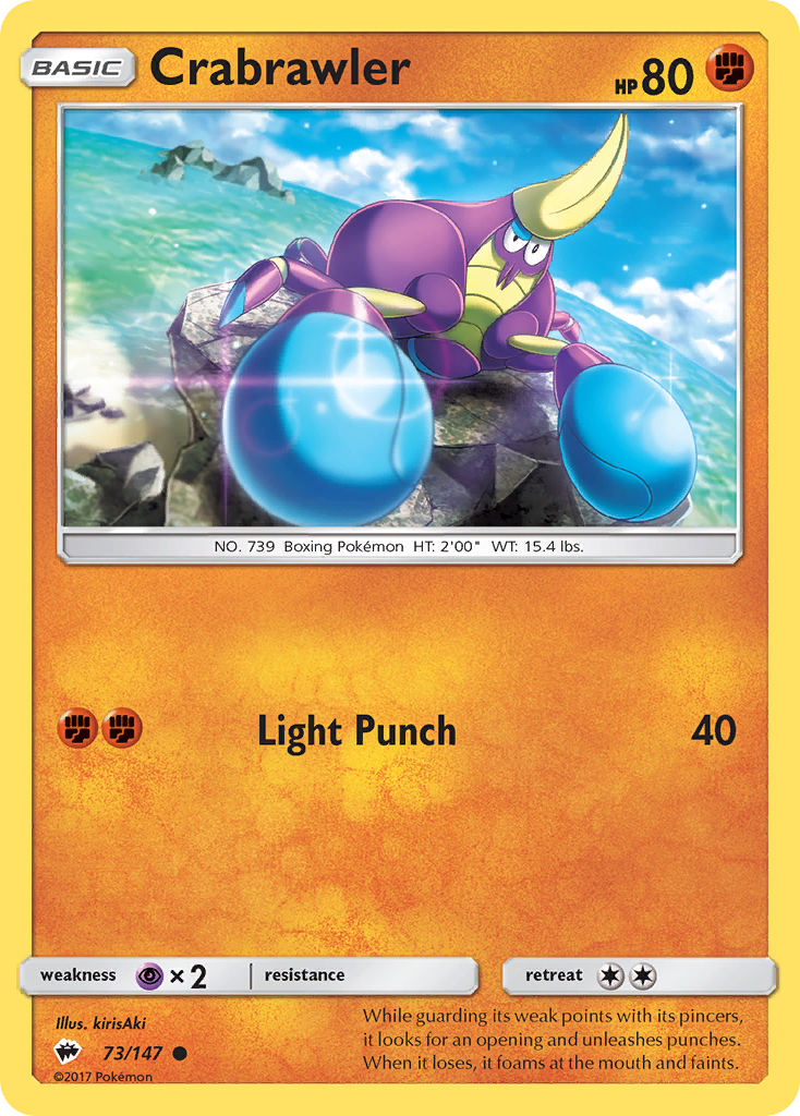 Crabrawler (73/147) [Sun & Moon: Burning Shadows] - Comfy Hobbies