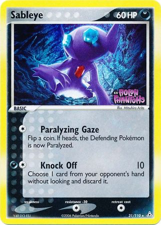 Sableye (31/110) (Stamped) [EX: Holon Phantoms] - Comfy Hobbies