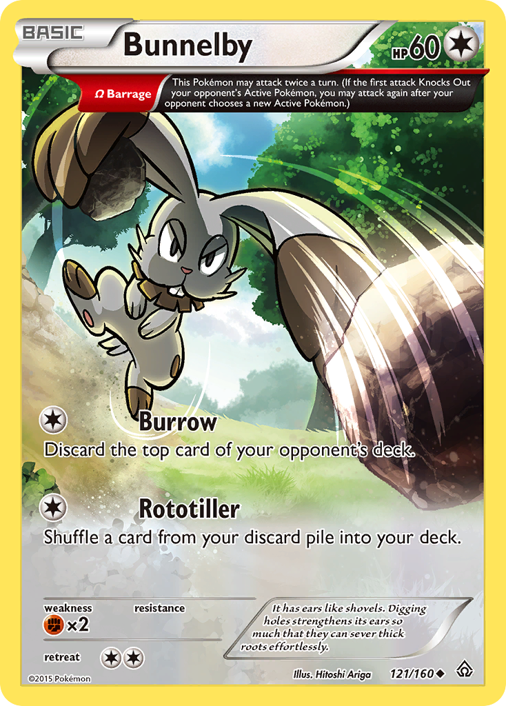 Bunnelby (121/160) [XY: Primal Clash] - Comfy Hobbies