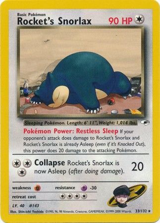 Rocket's Snorlax (33/132) [Gym Heroes Unlimited] - Comfy Hobbies