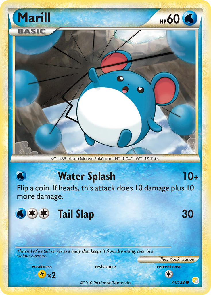 Marill (74/123) [HeartGold & SoulSilver: Base Set] - Comfy Hobbies