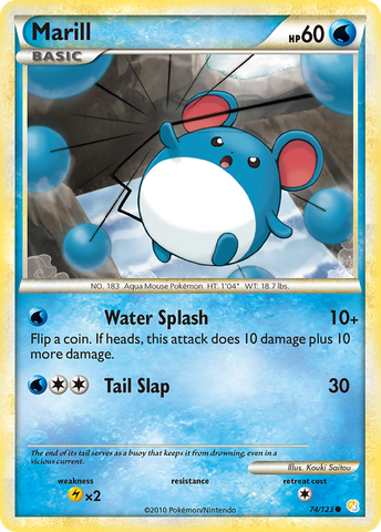 Marill (74/123) [HeartGold & SoulSilver: Base Set] - Comfy Hobbies