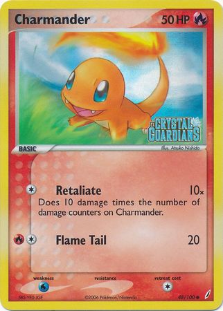 Charmander (48/100) (Stamped) [EX: Crystal Guardians] - Comfy Hobbies