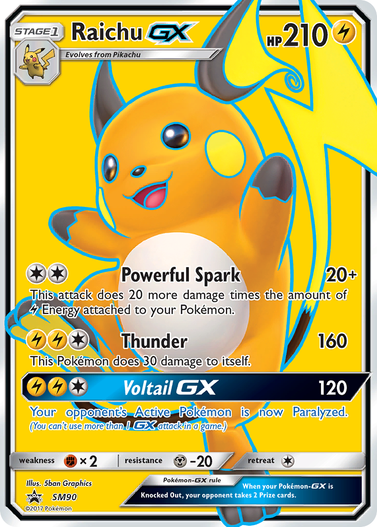 Raichu GX (SM90) [Sun & Moon: Black Star Promos] - Comfy Hobbies
