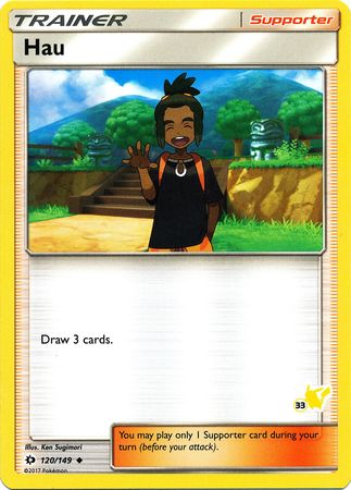 Hau (120/149) (Pikachu Stamp #33) [Battle Academy 2020] - Comfy Hobbies