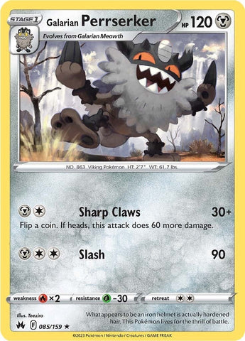 Galarian Perrserker (085/159) [Sword & Shield: Crown Zenith] - Comfy Hobbies