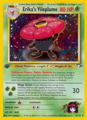 Erika's Vileplume (5/132) [Gym Heroes 1st Edition] - Comfy Hobbies