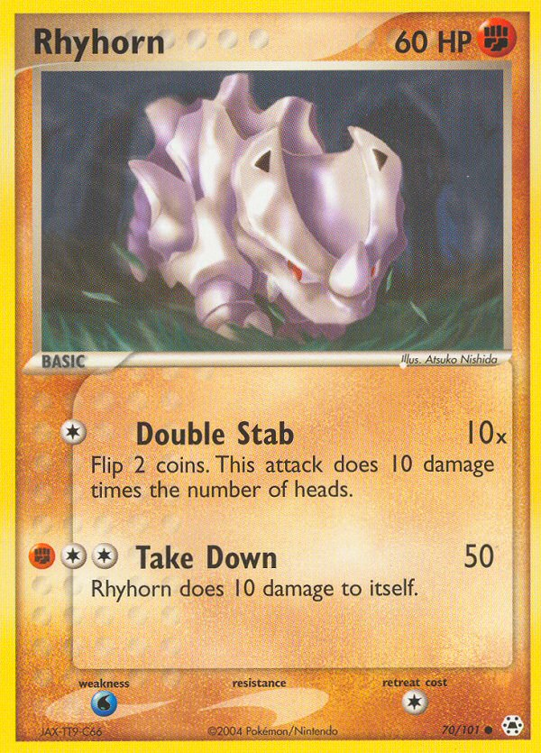 Rhyhorn (70/101) [EX: Hidden Legends] - Comfy Hobbies