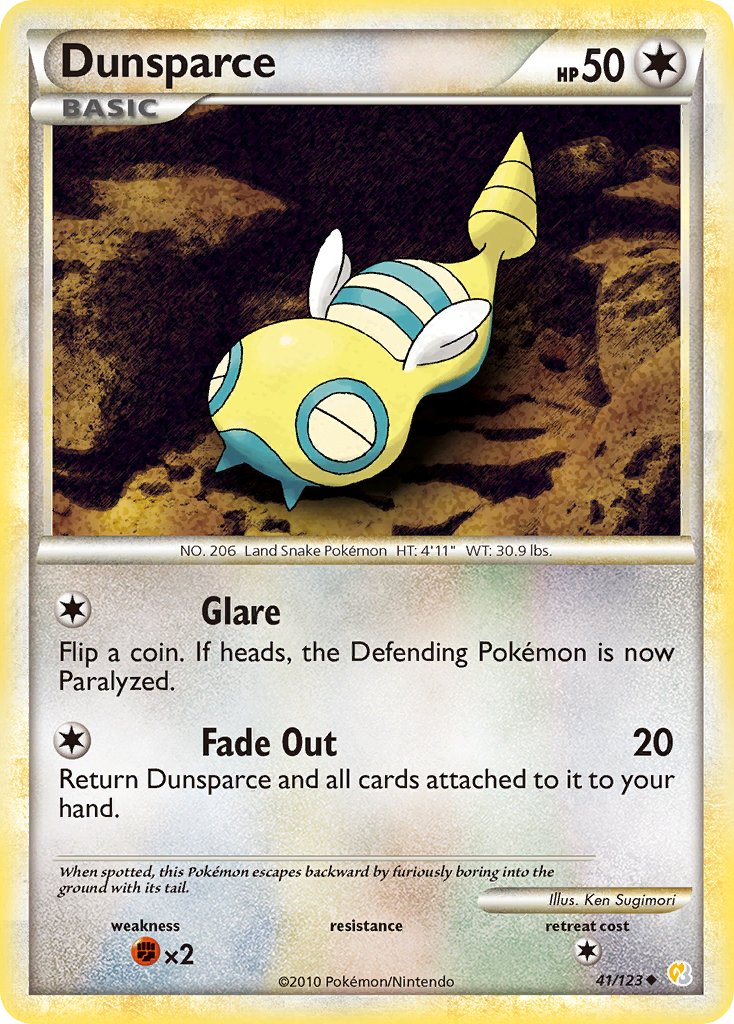 Dunsparce (41/123) [HeartGold & SoulSilver: Base Set] - Comfy Hobbies