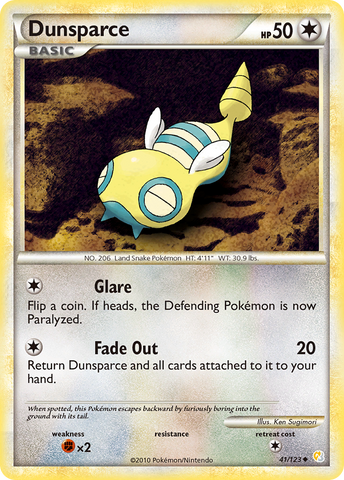 Dunsparce (41/123) [HeartGold & SoulSilver: Base Set] - Comfy Hobbies
